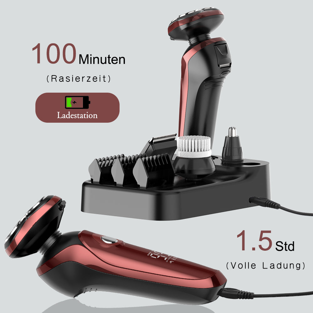 FK8600 Multifunctionele Elektrische Scheerset Bordeaux Rood