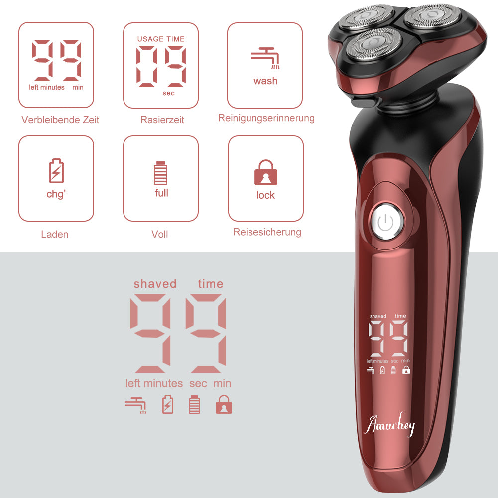 FK8600 Multifunctionele Elektrische Scheerset Bordeaux Rood