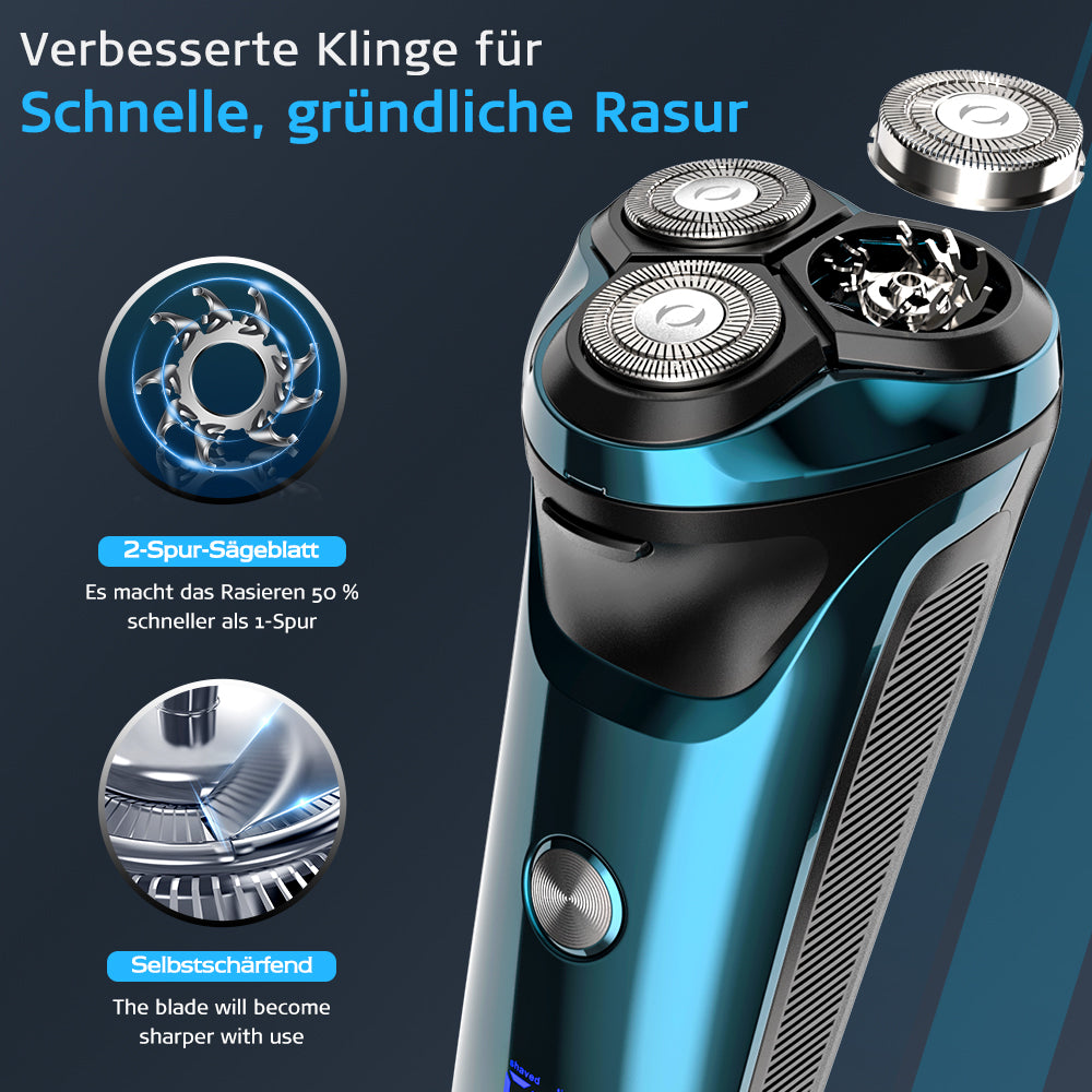 Amurhey FK373 Men's Shaver Pro: Elektrisch nat- en droogscheerapparaat inclusief GRATIS reisetui