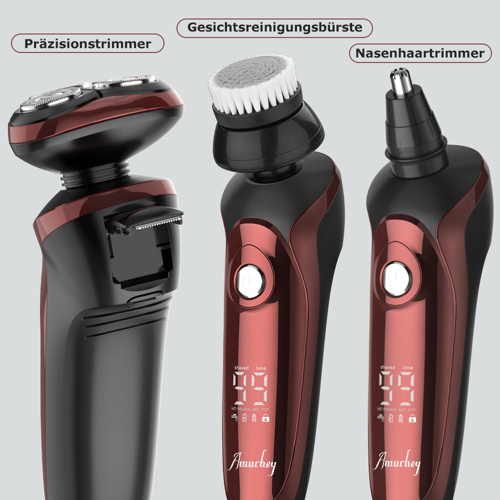 FK8600 Multifunctionele Elektrische Scheerset Bordeaux Rood