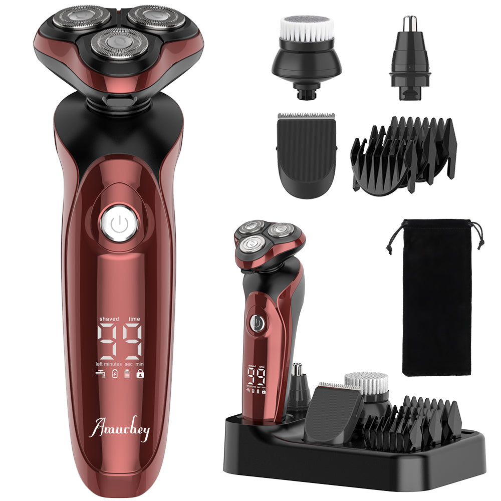 FK8600 Multifunctionele Elektrische Scheerset Bordeaux Rood