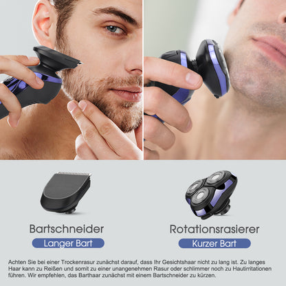 FK8600 Multifunctionele Elektrische Scheerset Metallic Blauw 