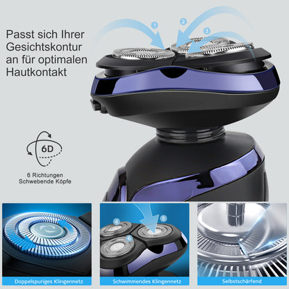 FK8600 Multifunctionele Elektrische Scheerset Metallic Blauw 