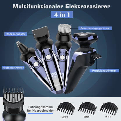 FK8600 Multifunctionele Elektrische Scheerset Metallic Blauw 