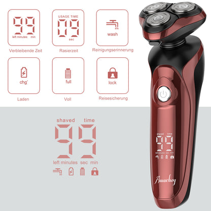 FK8600 Multifunctionele Elektrische Scheerset Bordeaux Rood 