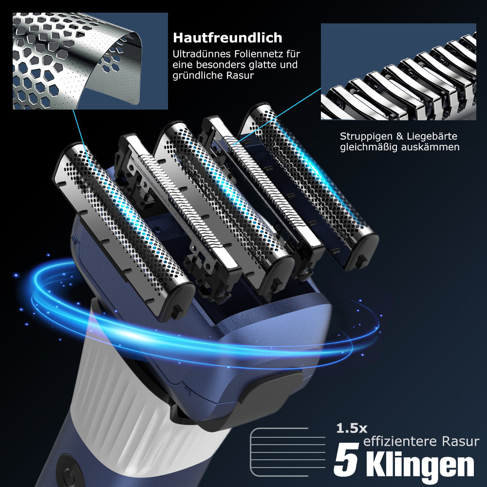 Amurhey FK705 Elektrisch scheerapparaat met 5 messen Pro