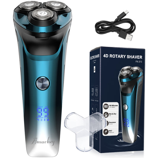 Amurhey FK373 Men's Shaver Pro: Elektrisch nat- en droogscheerapparaat inclusief GRATIS reisetui 