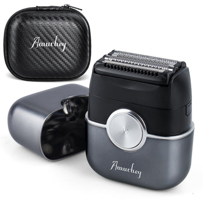 Amurhey FK706 Mini Rasierer Herren Elektrisch mit Reiseetui
